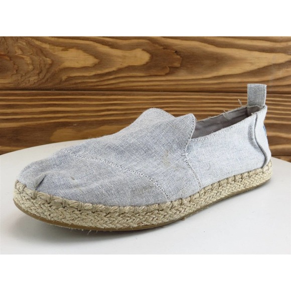 TOMS Size 7 Flat Shoes Gray Fabric Women 7‎ - Picture 1 of 12